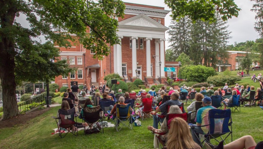 outdoor concert series on carnegie hall lawn lewisburg wv.