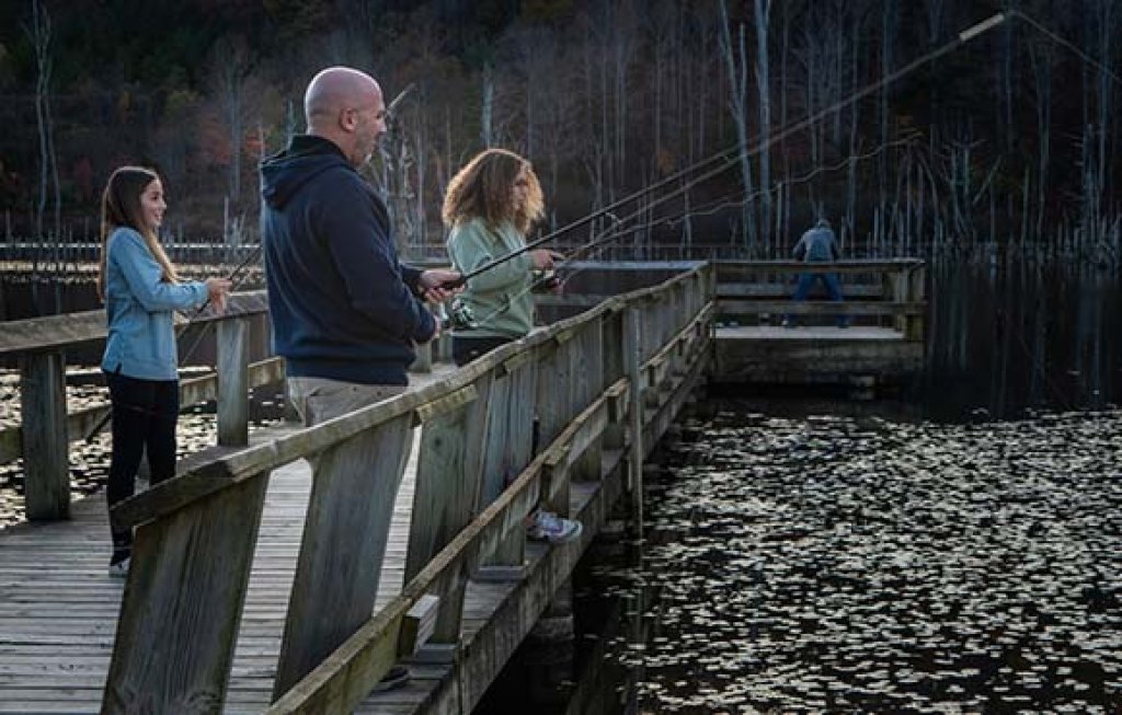 fishing at tuckahoe lake.