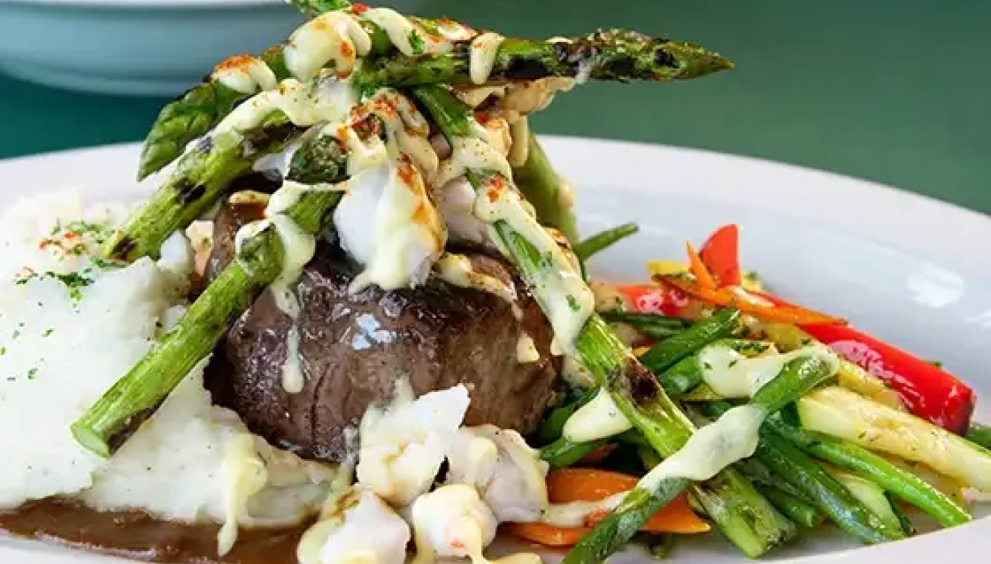 food and friends steak entree