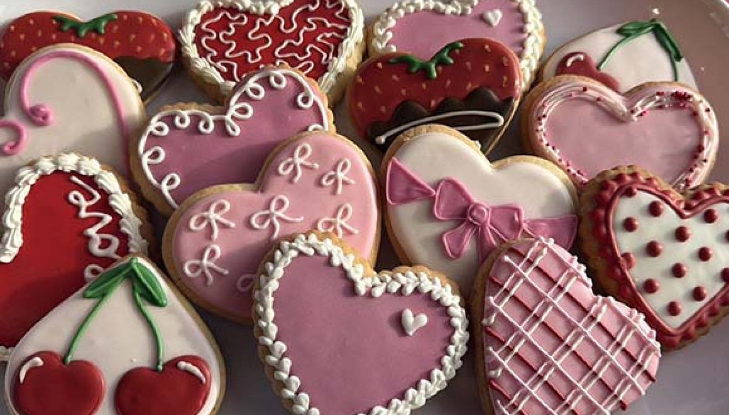 amy's market hand decorated valentine's cookies